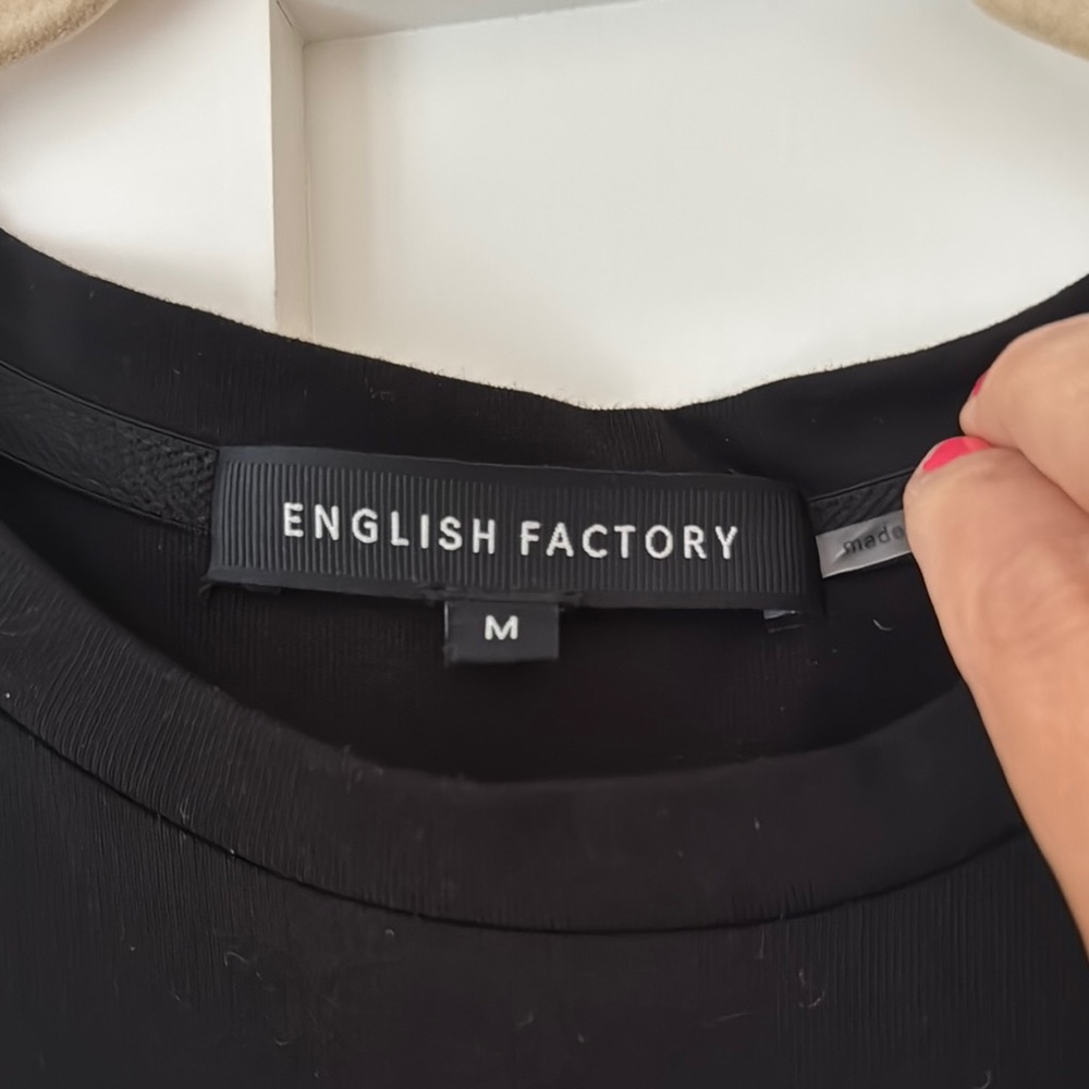 English Factory Black Ruffle Sleeve Dress - Picture 3 of 8